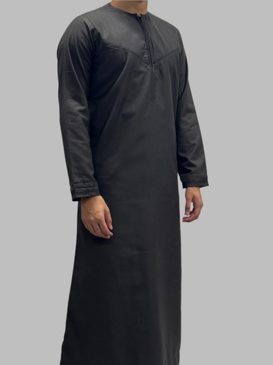 Men's Zayd Thobe Winter Material Charcoal Side View