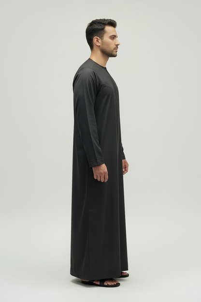 Men's Zayd Thobe Winter Material Charcoal Side View