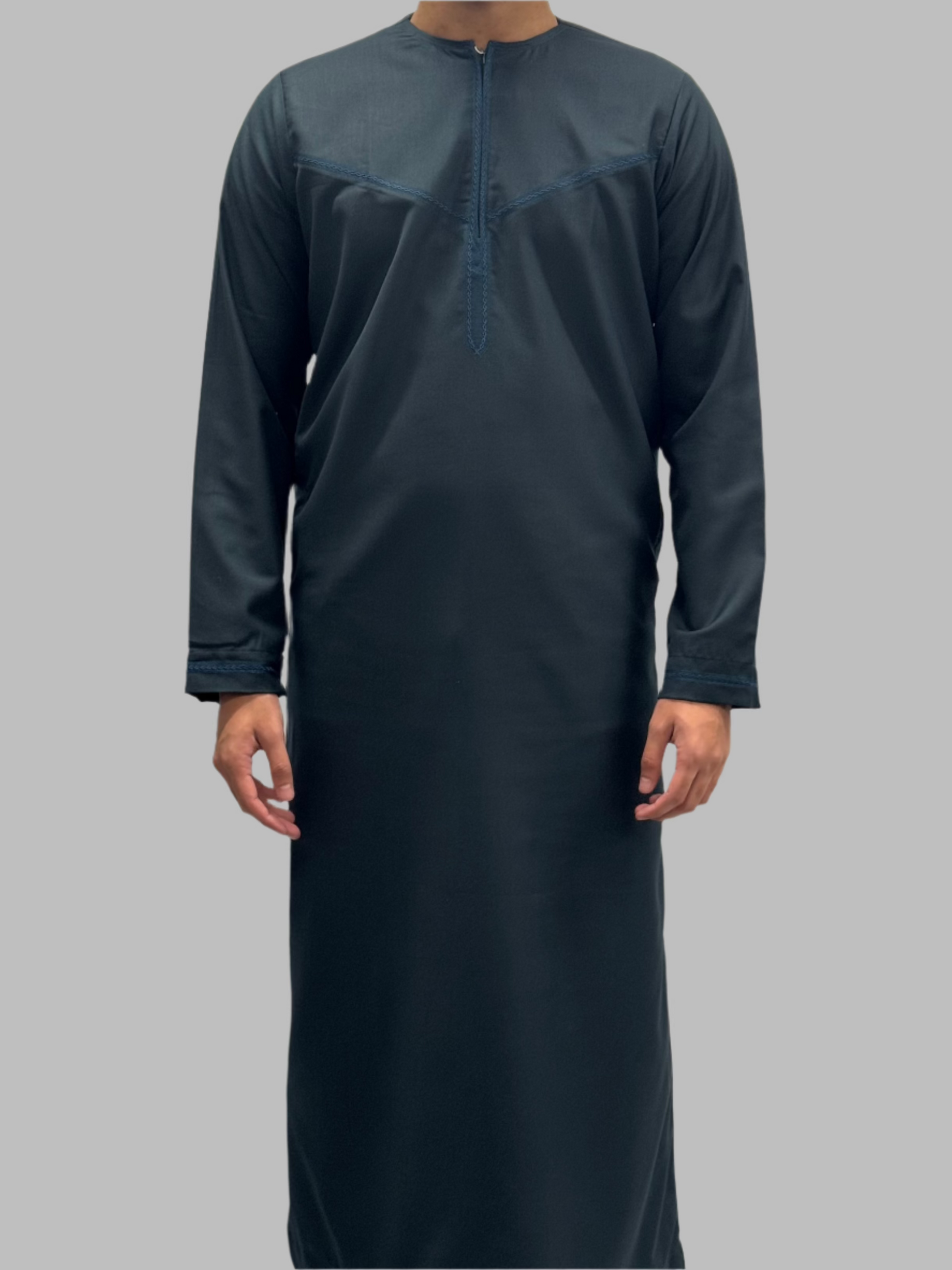 Men's Zayd Thobe Winter Material Dark Teal Front View