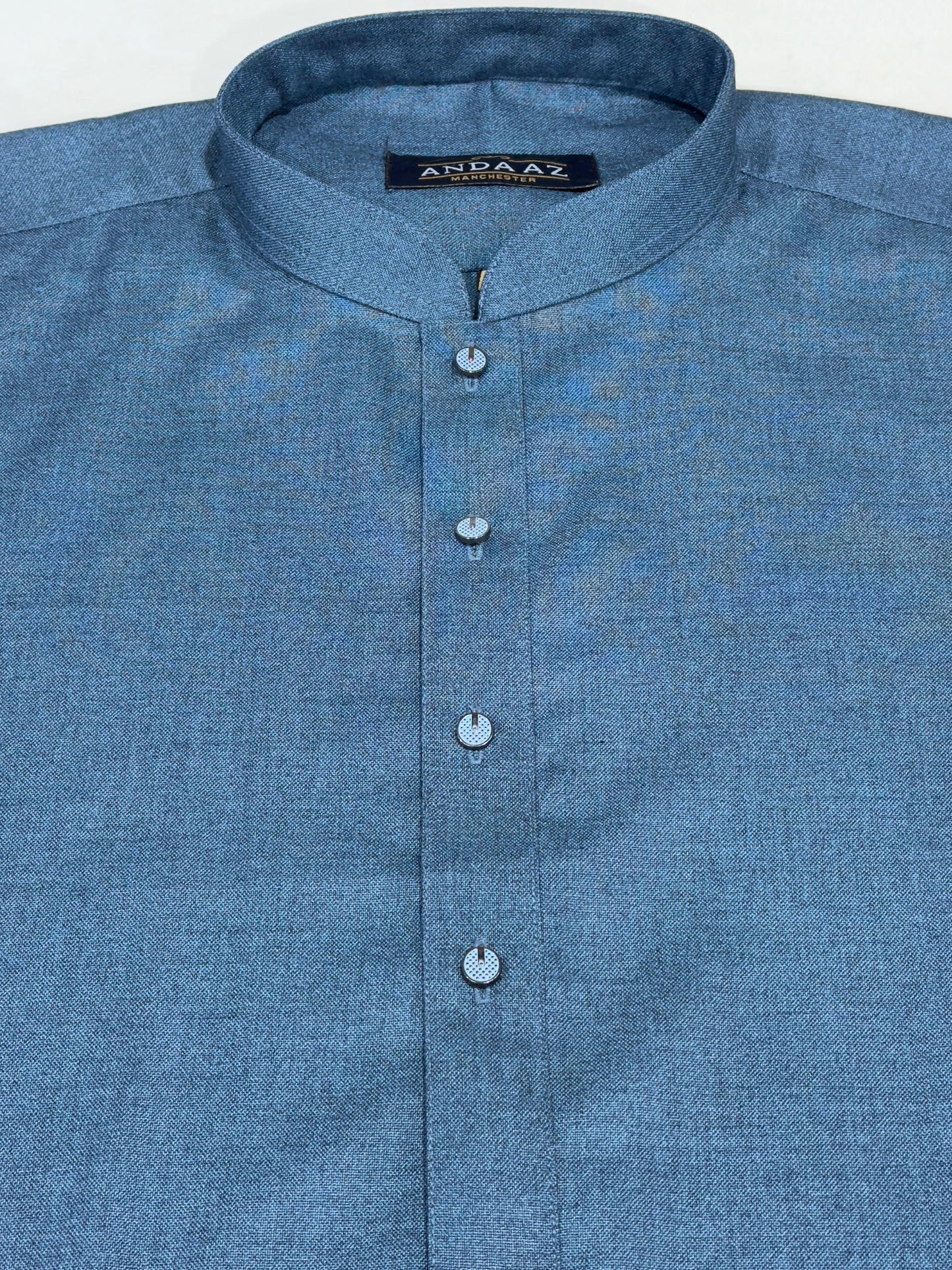 Men's Shalwar Kameez Merino Wool Blended Winter Material - Blue