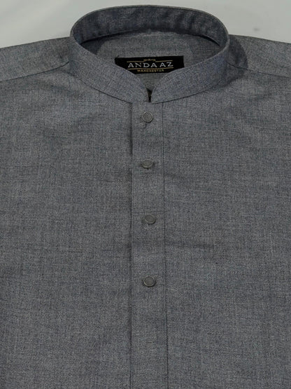 Men's Shalwar Kameez Merino Wool Blended Winter Material - Grey