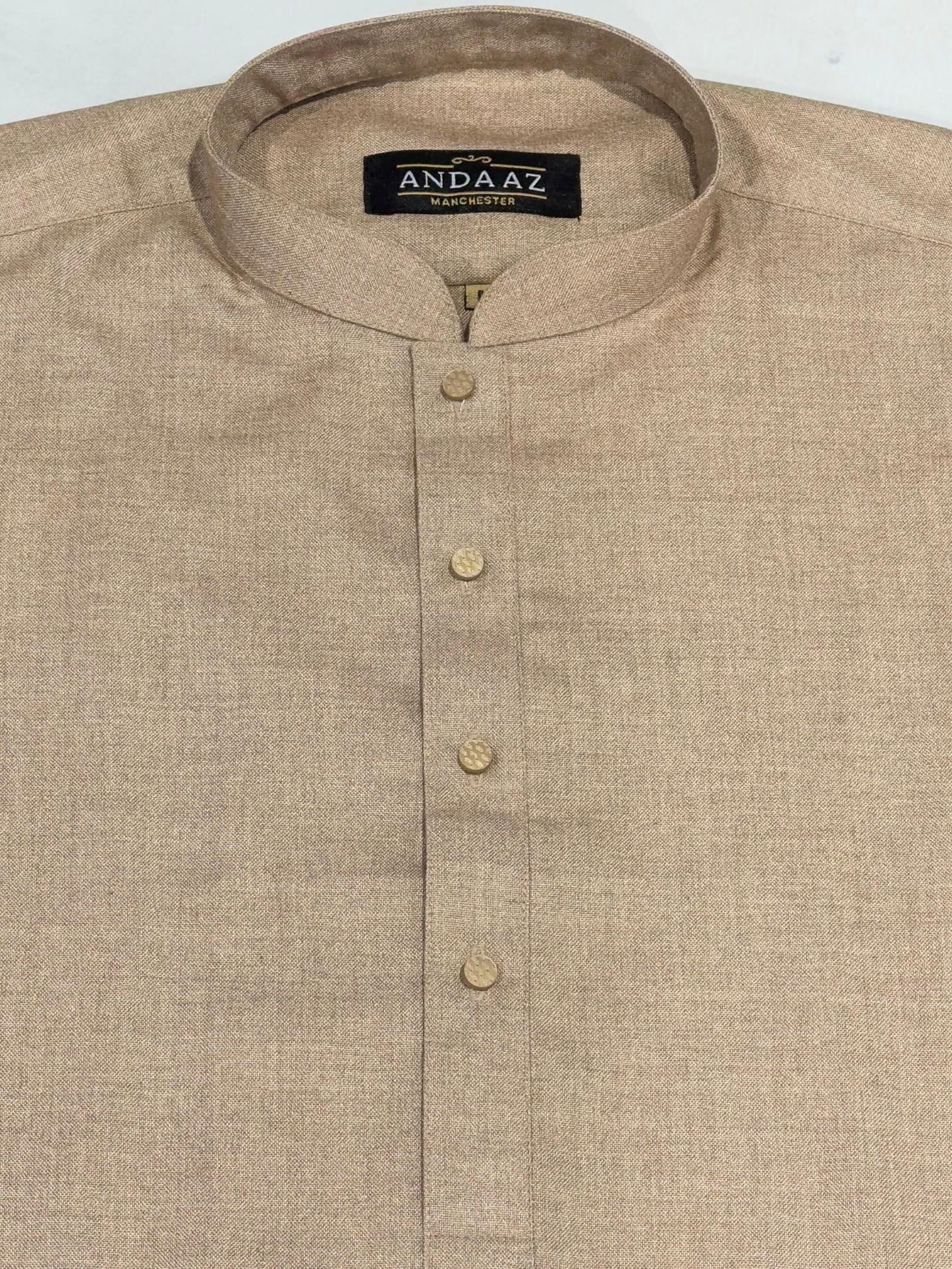 Men's Shalwar Kameez Merino Wool Blended Winter Material - Sand