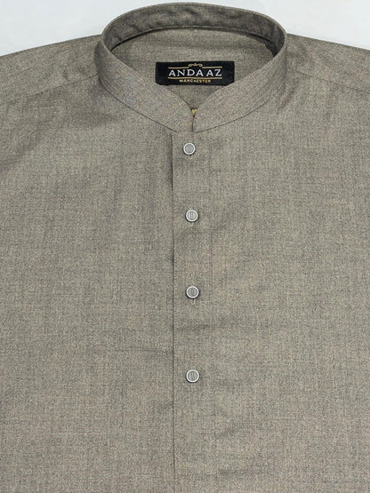 Men's Shalwar Kameez Merino Wool Blended Winter Material - Taupe