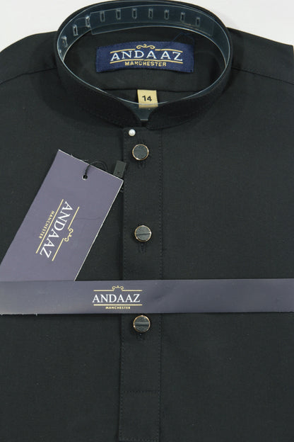 Premium Shalwar Kameez Plain - Black