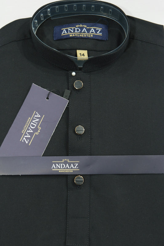 Premium Shalwar Kameez Plain - Black