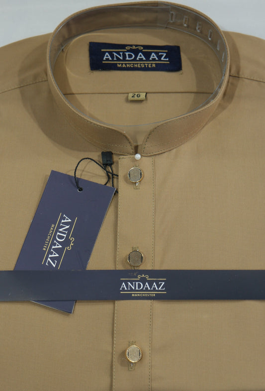 Premium Shalwar Kameez Plain - Caramel