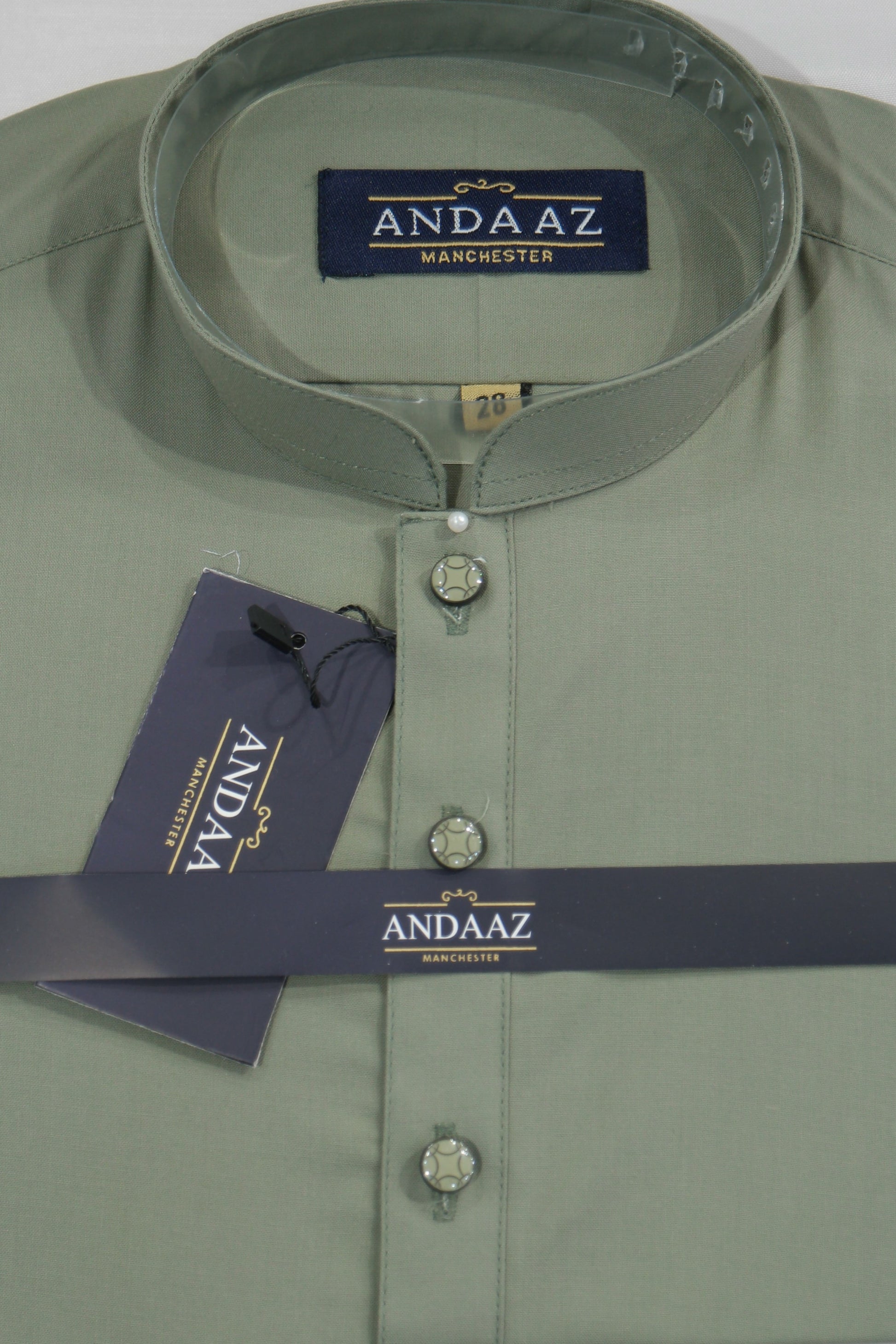 Premium Shalwar Kameez Plain - Dark Sage Green