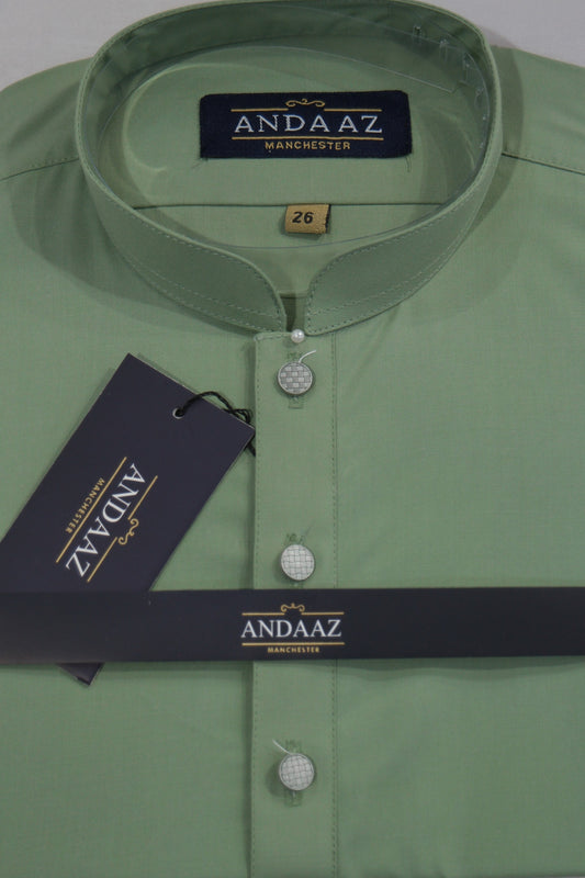 Premium Shalwar Kameez Plain - Matcha Green