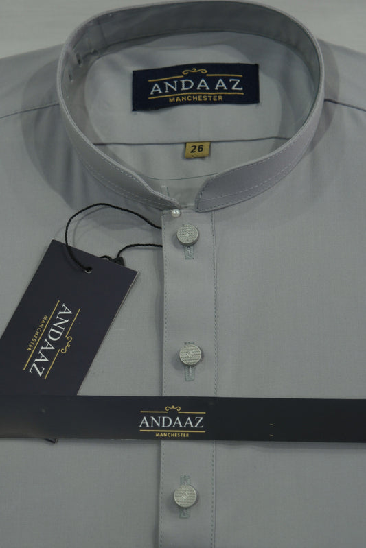 Premium Shalwar Kameez Plain - Powder Grey