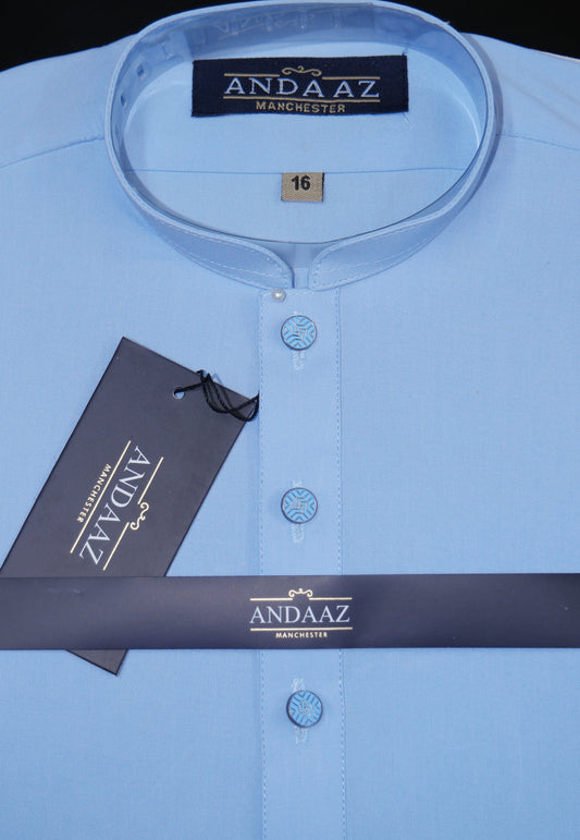Premium Shalwar Kameez Plain - Uniform Blue
