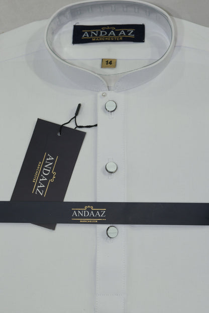 Premium Shalwar Kameez Plain - White