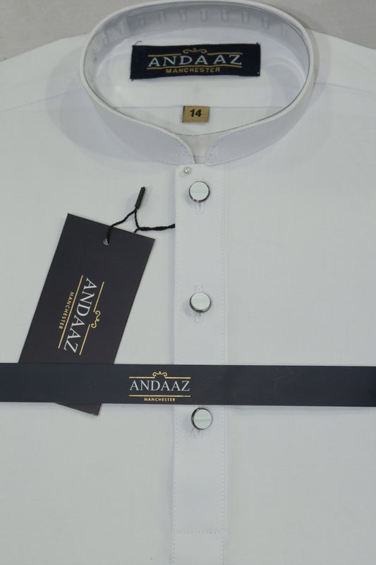 Premium Shalwar Kameez Plain - White