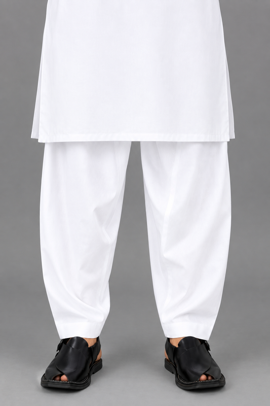 Premium Shalwar White