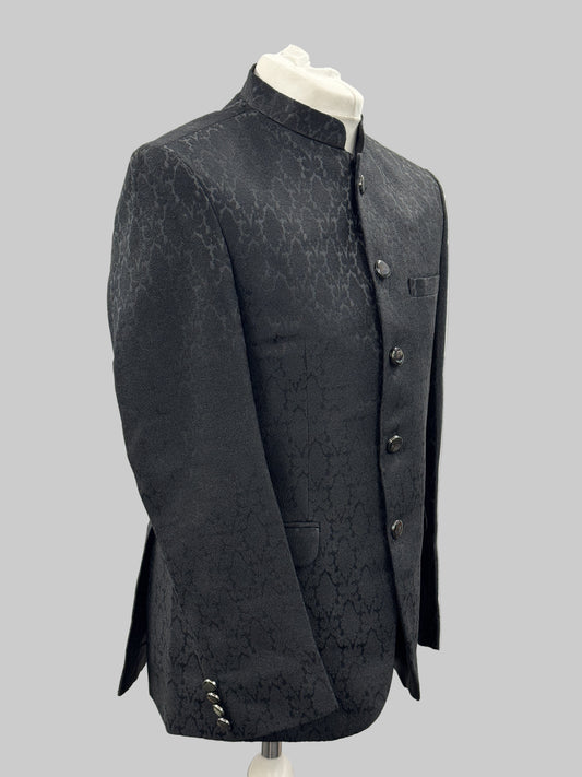 Prince Jacket Black Royal Diamond Design Side