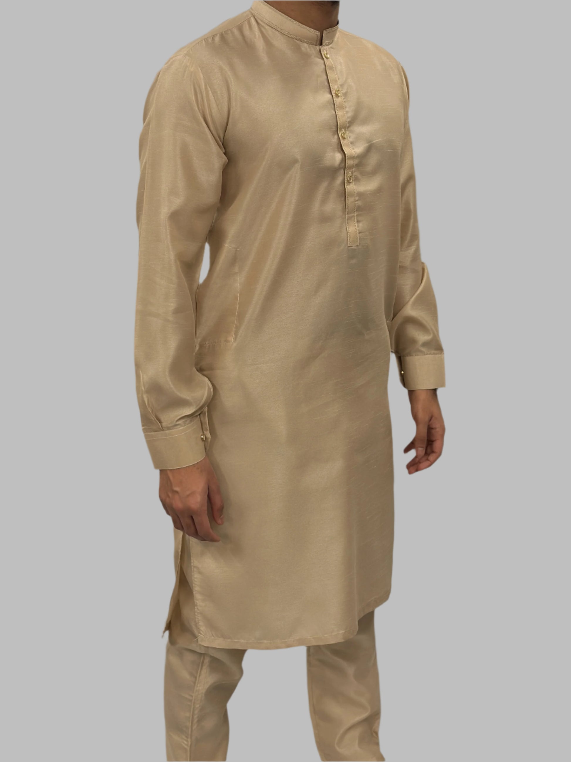 Sand_Beige_Plain_Silky_Side_View
