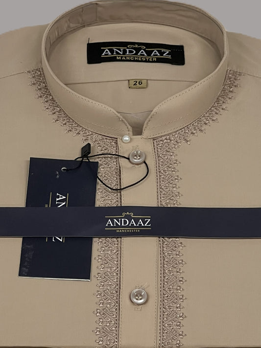 Shalwar Kameez Beige Piyala Embroidery