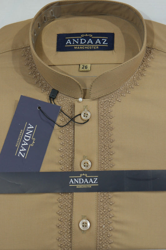 Shalwar Kameez Caramel Piyala Embroidery