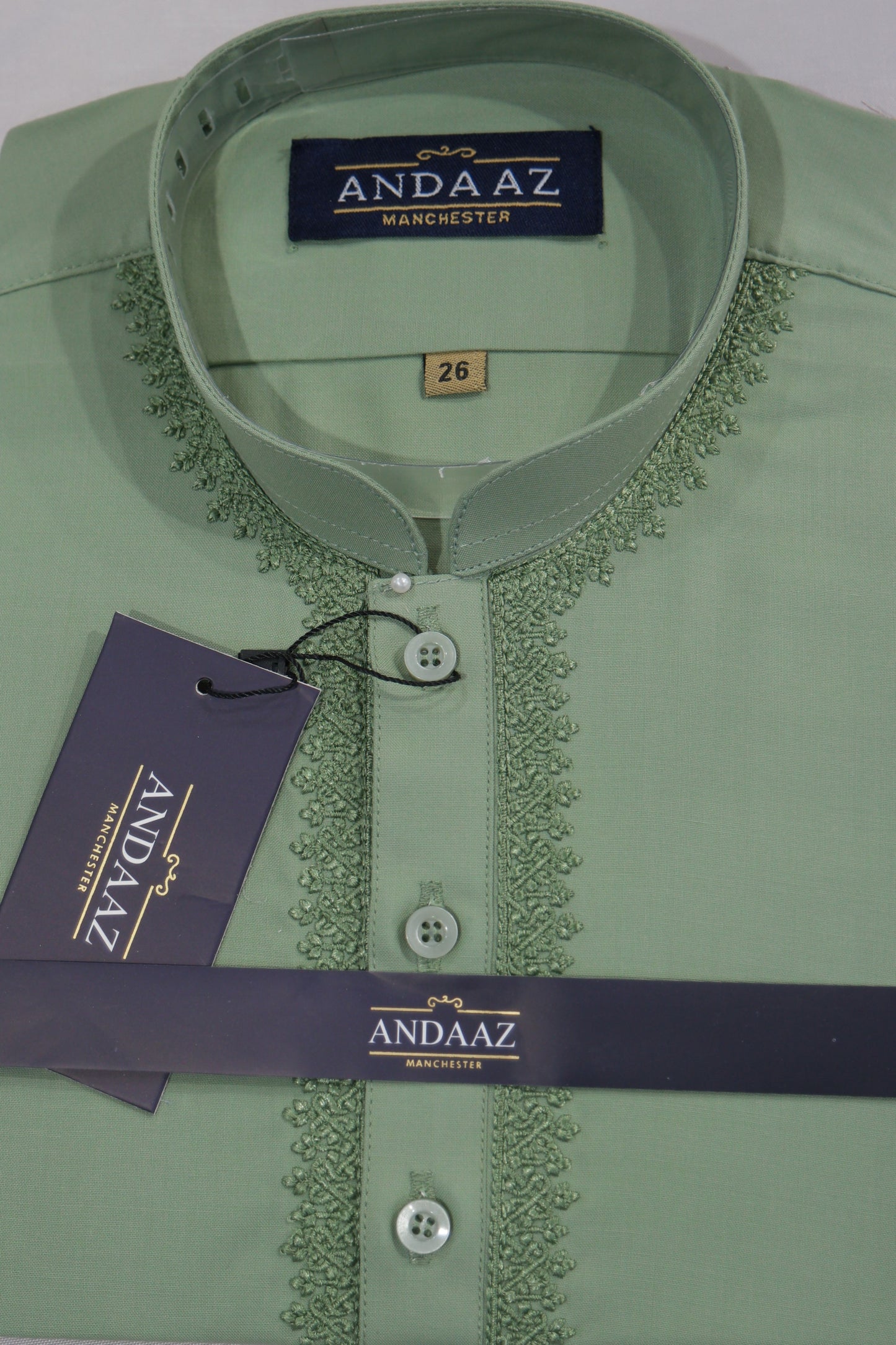 Shalwar Kameez Matcha Green Piyala Embroidery