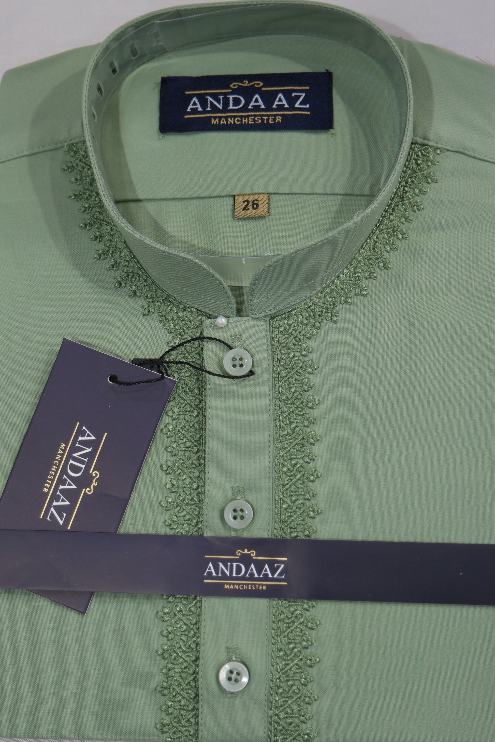 Shalwar Kameez Matcha Green Piyala Embroidery