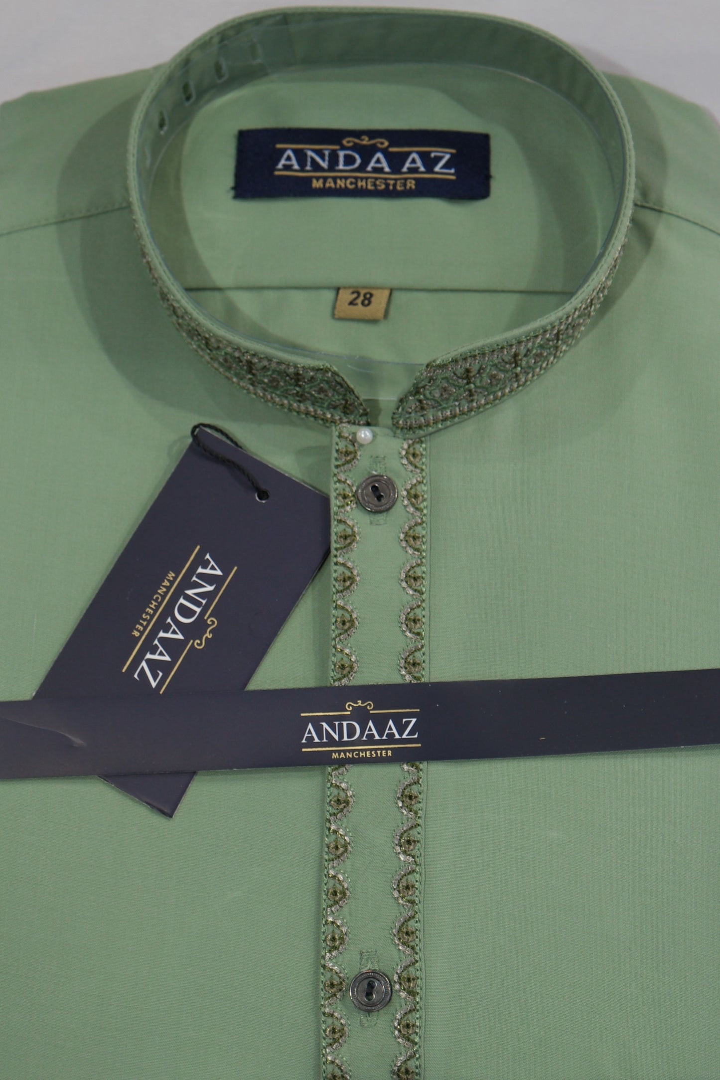 Shalwar Kameez Matcha Multi Colour Split Placket Embroidery