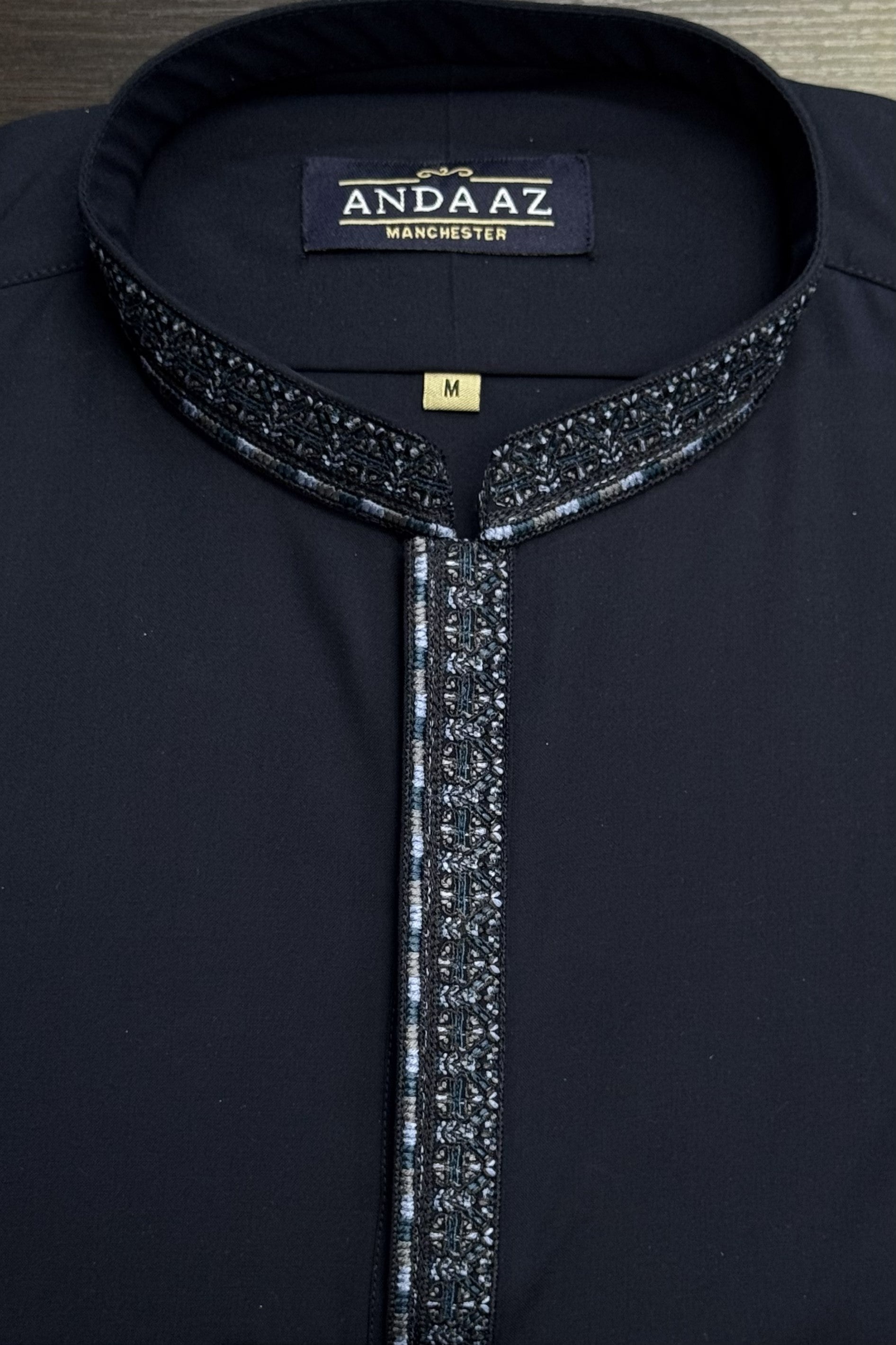 Shalwar Kameez Navy with New Multi Colour Placket Embroidery