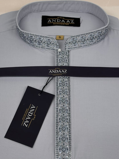 Shalwar Kameez Sky Blue Multi Colour Placket Embroidery