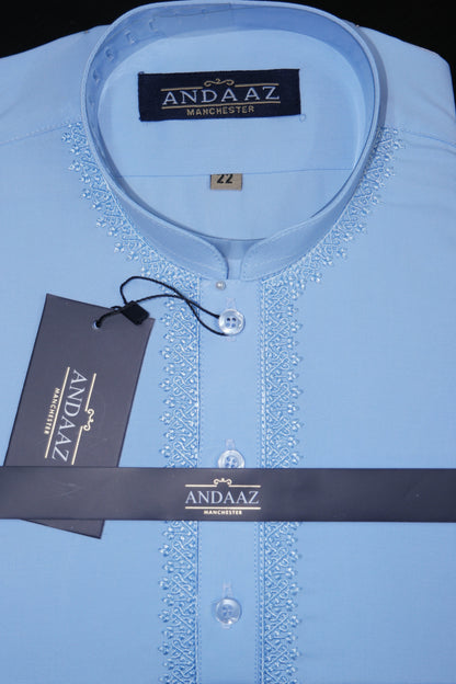 Shalwar Kameez Uniform Blue Piyala Embroidery