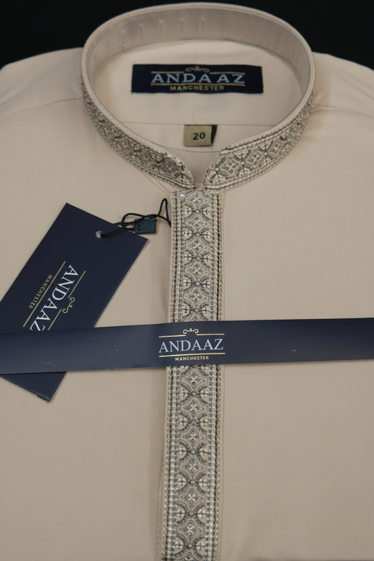 Shalwar Kameez Vanilla Multi Colour Placket Embroidery
