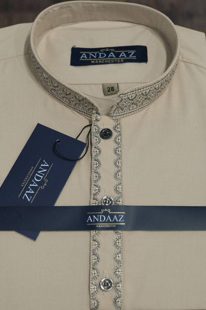 Shalwar Kameez Vanilla Multi Colour Split Placket Embroidery