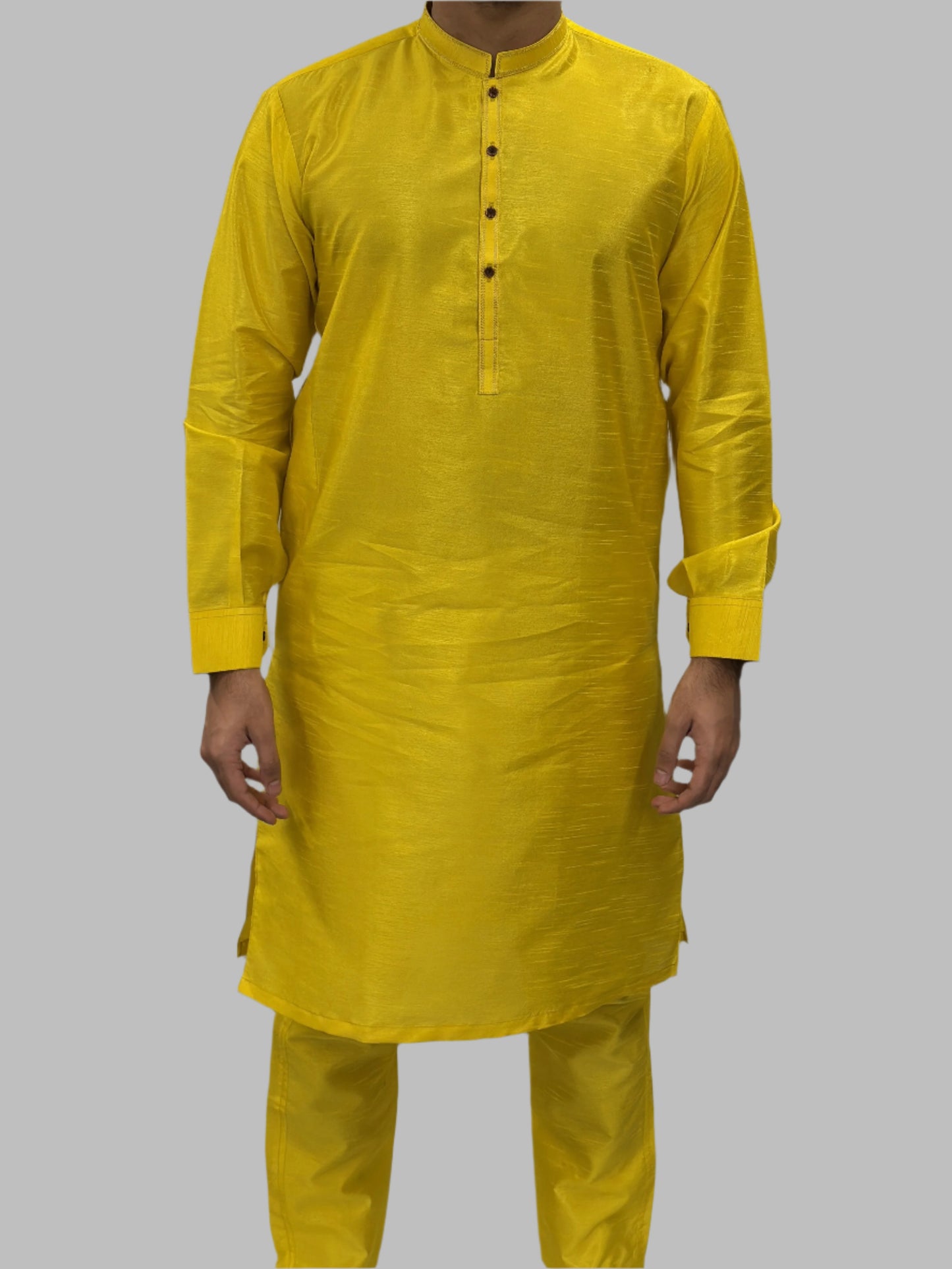 Yellow_Plain_Silky_Front_View