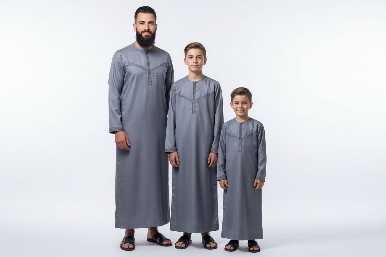 andaaz zain thobe grey family