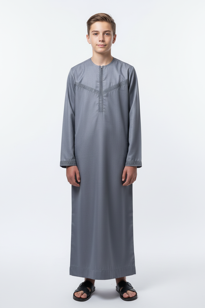 andaaz zain thobe grey teen