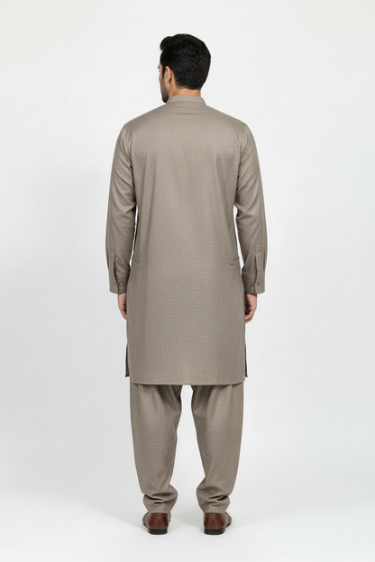 Back view in cool taupe