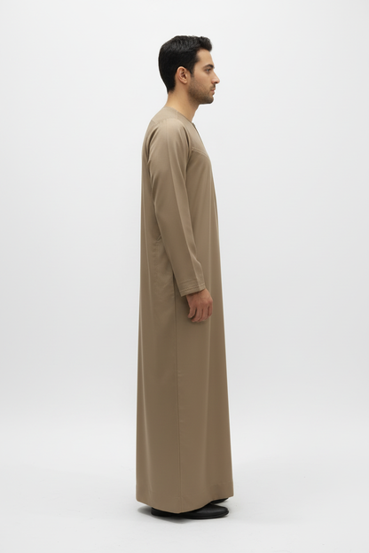 Beige Stone Zayd Thobe Side View