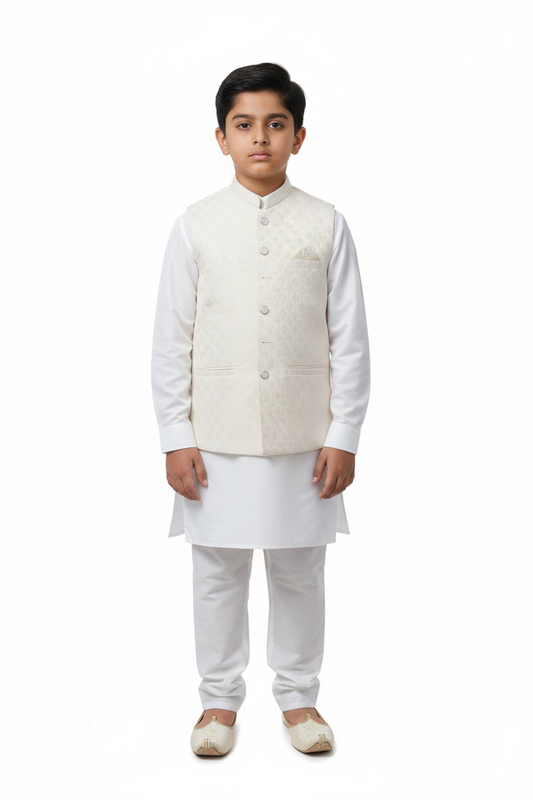 Boy in Daisy Design Waistcoat – Front
