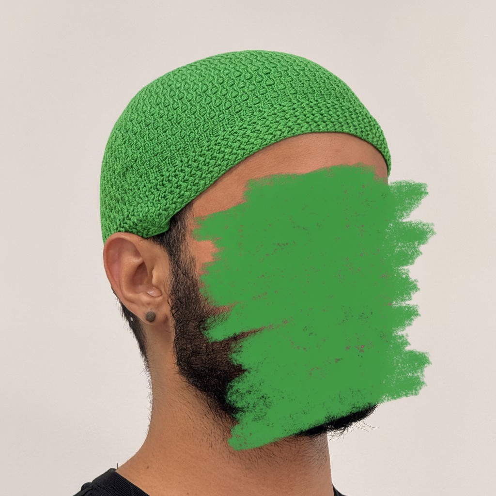 Bright Green Prayer Hat