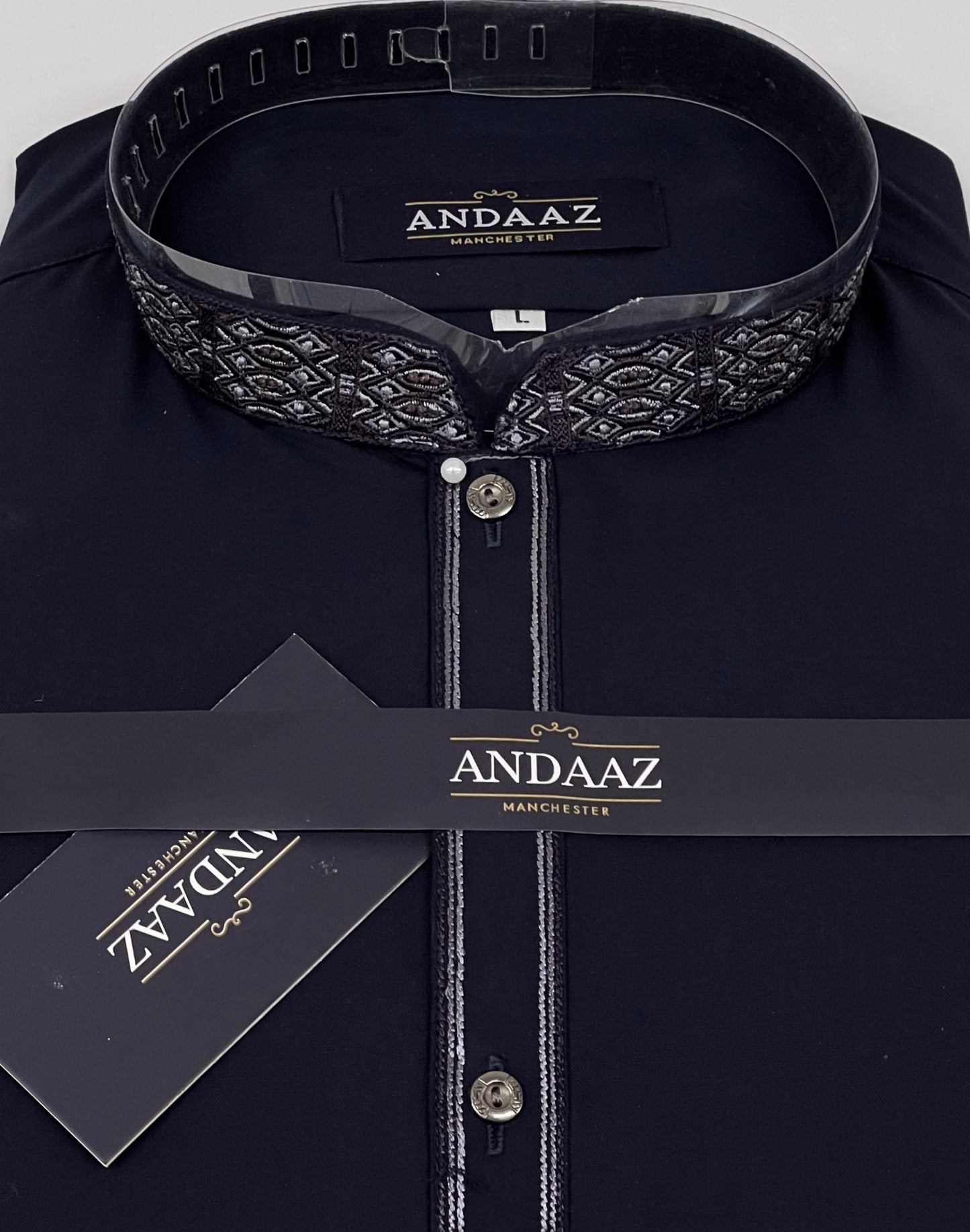Men's Shalwar Kameez Navy 2 Embroidery