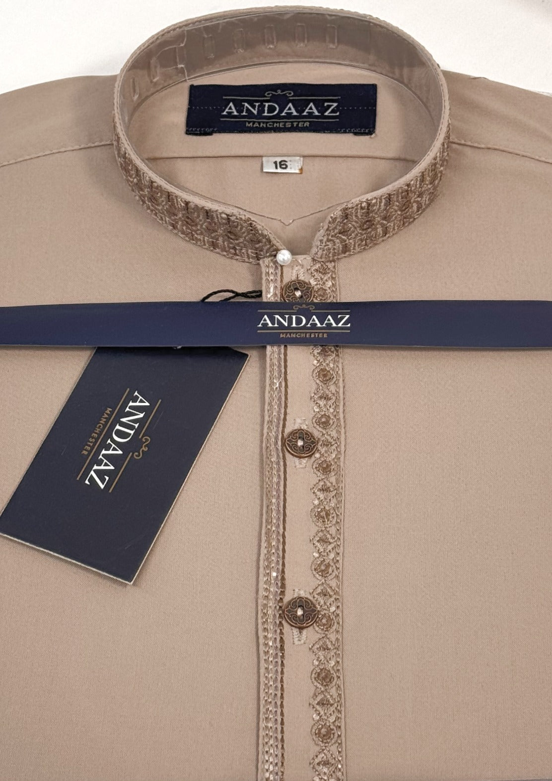 Boys Shalwar Kameez Beige 1 Embroidery