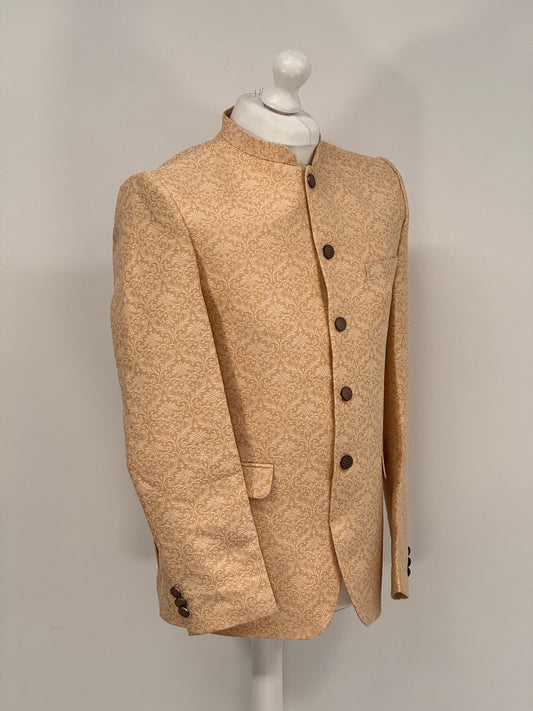 Men's Banarsi Peach Cream Prince Jacket