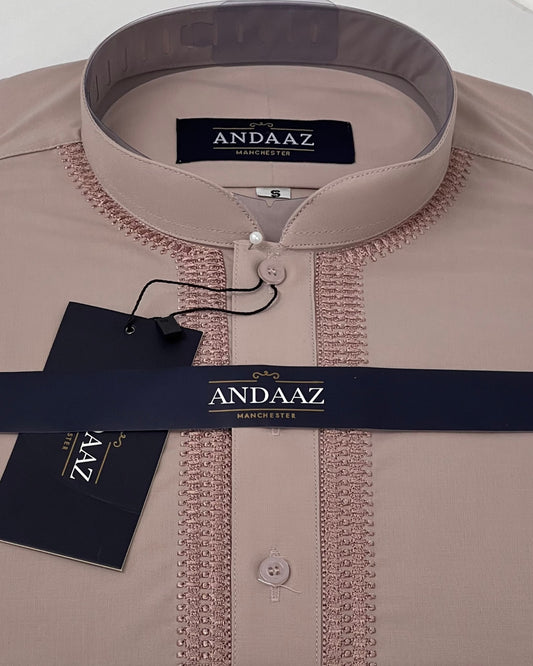 Men's Shalwar Kameez Salmon Piyala Embroidery