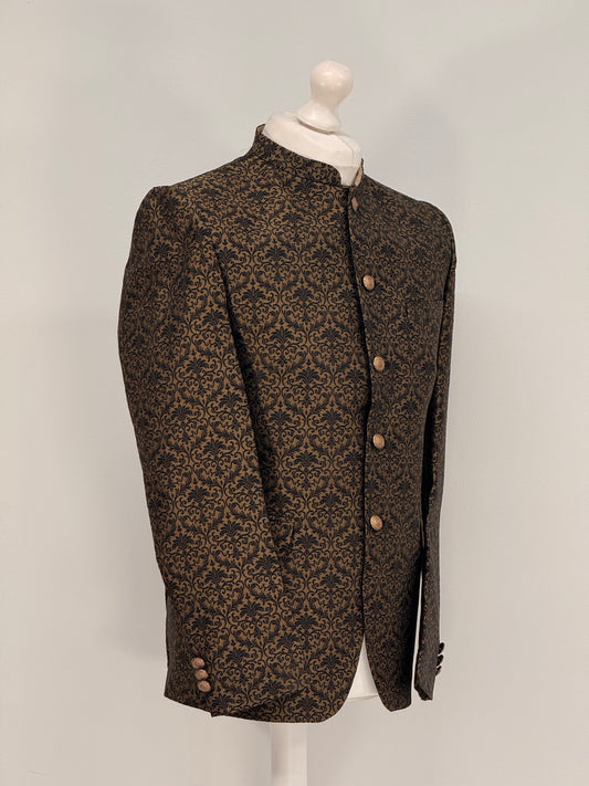 Men's Banarsi Bronze Black Prince Jacket