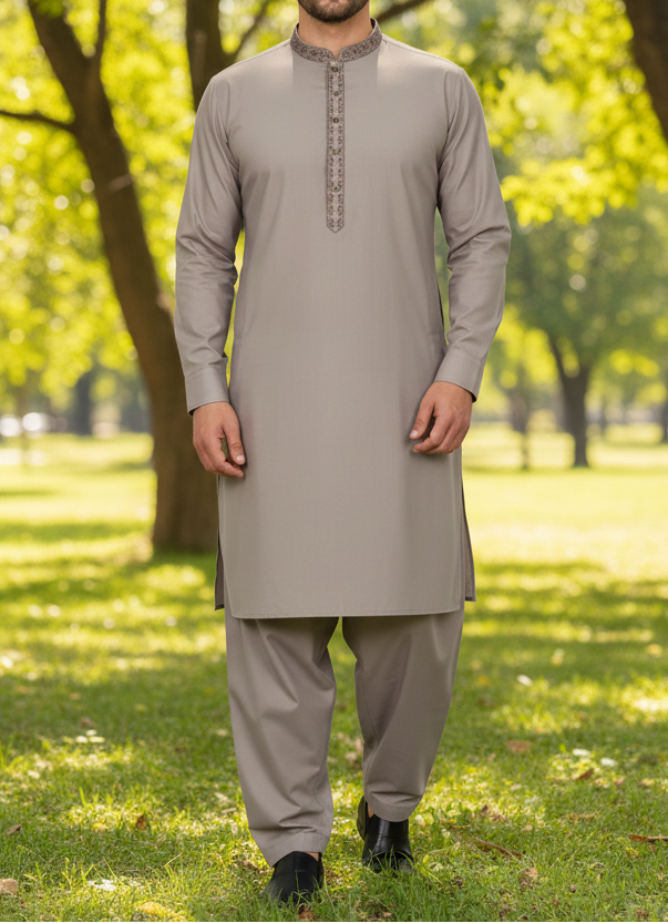 Clay Front - Charcoal Style Shalwar