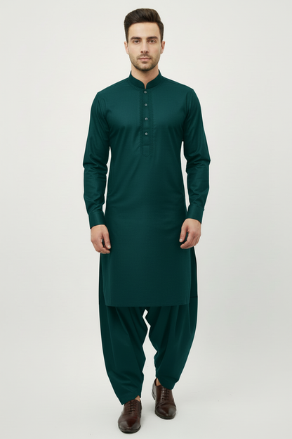 Darker teal shalwar kameez