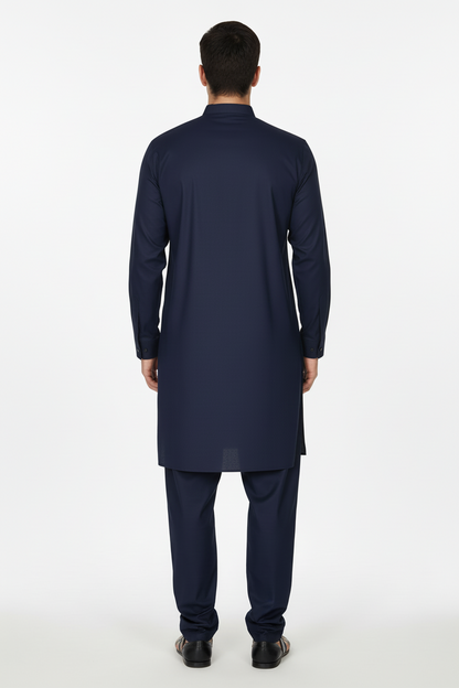 Men's Premium Shalwar Kameez Plain - Navy