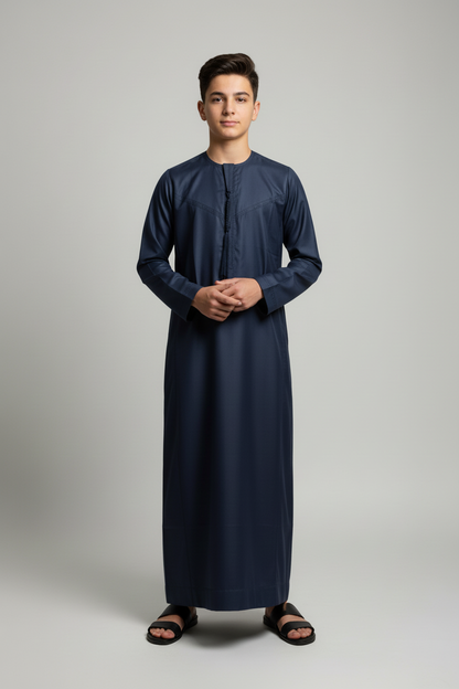 Navy Thobe on Teenage Model