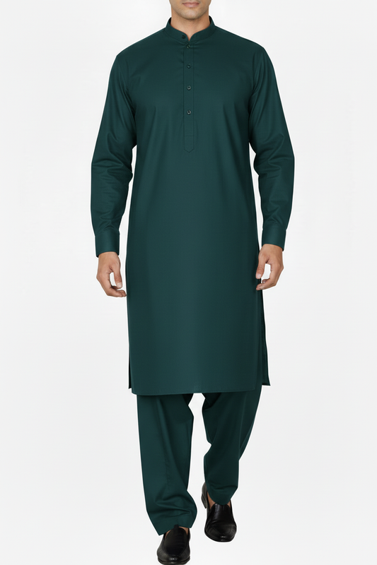 Teal Shalwar Kameez - Front