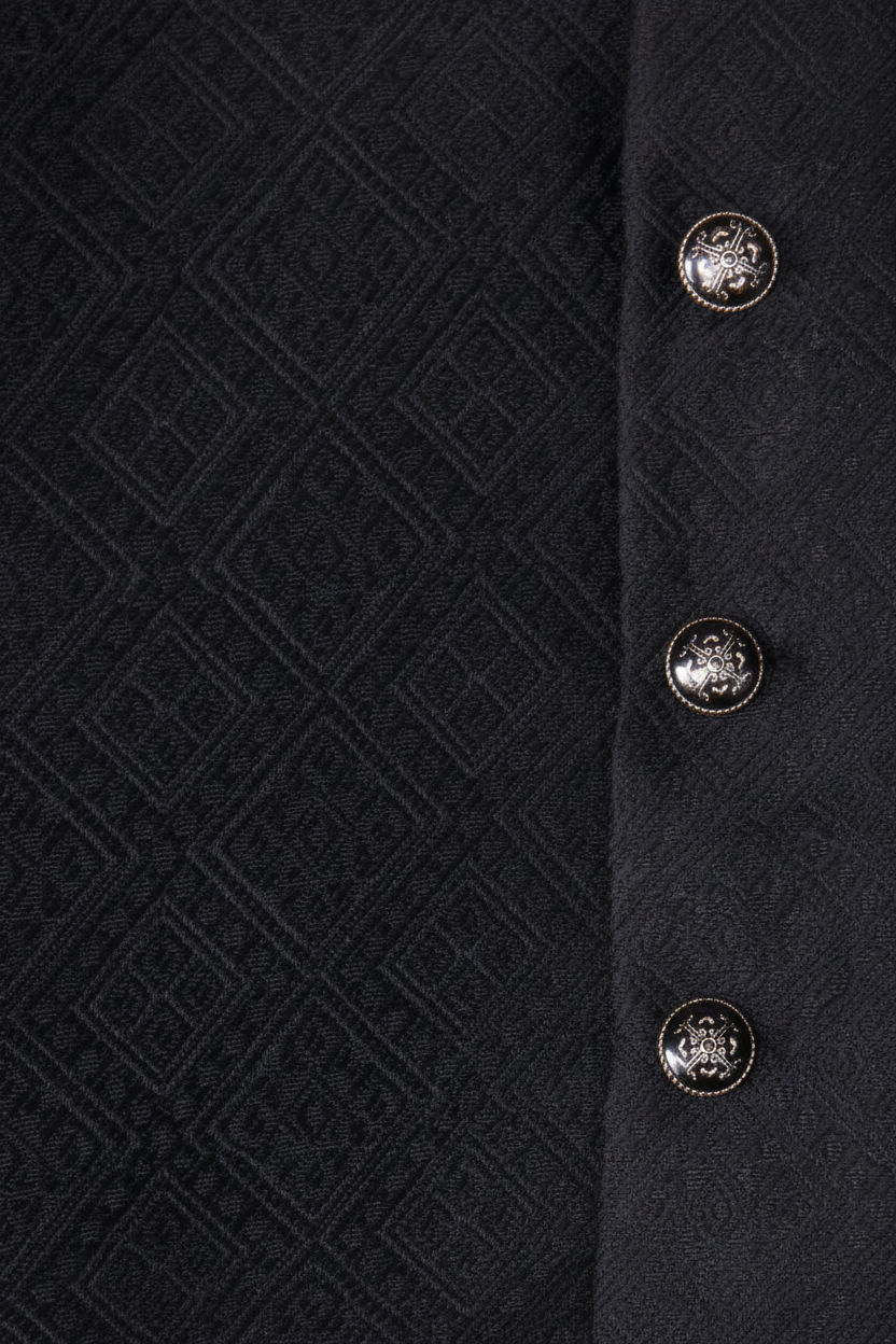 True Black Diamond Jacquard Close-Up