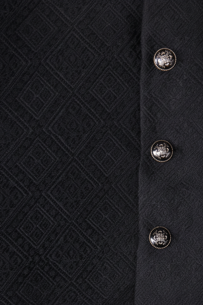 True Black Diamond Jacquard Close-Up